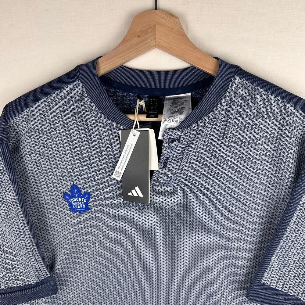 New Adidas x Toronto Maple Leafs Men's Size L Polo Golf Shirt Casual Collared